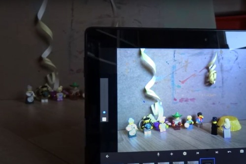 Foto: tablet die laatste foto stopmotion video knipt