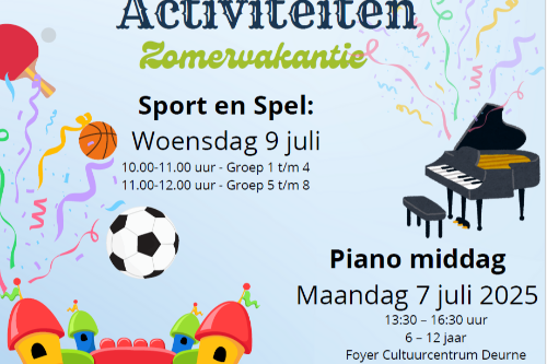 Zomervakantie activiteiten Leef Deurne 