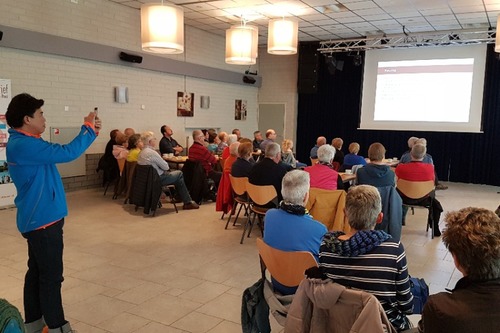 Presentatie voorafgaand aan de wandeling.